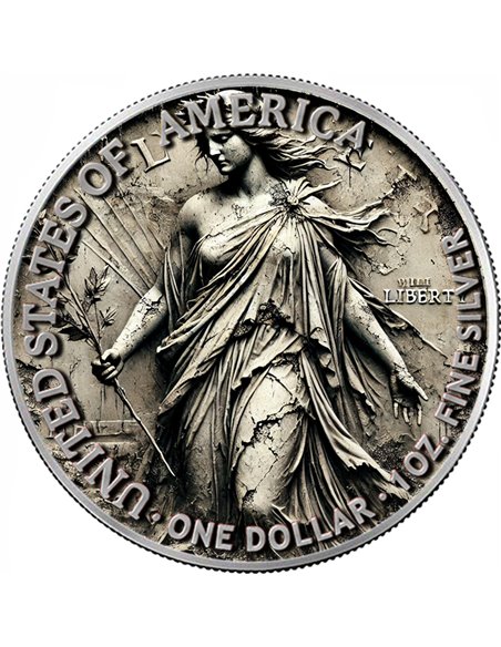 SPACEDRONE INVADERS 1 Oz Silver Coin 1$ USA 2024